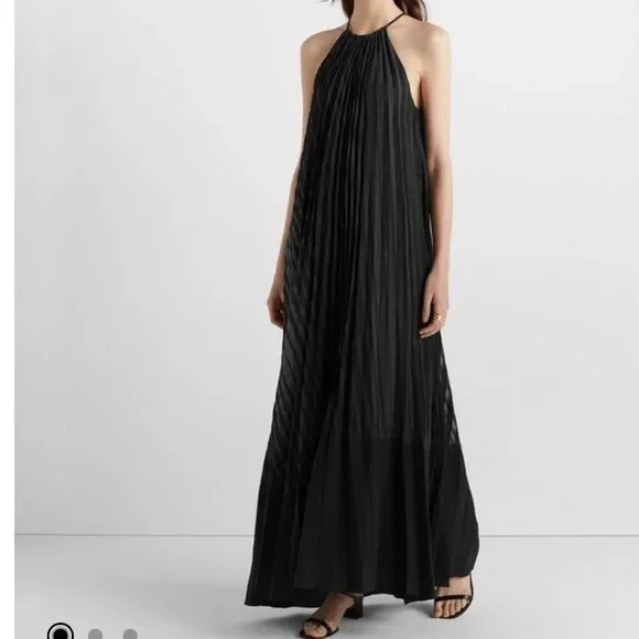 Club Monaco | Dresses | Club Monaco Black Halter Maxi Gown | Poshmark